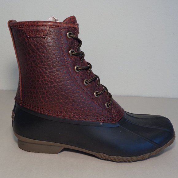 Sperry Size 10 M SALTWATER Amaretto Black Leather Duck Boots New Men\'s Shoes main image 11